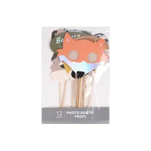 Accesorios para Cabina de Fotos, Juego de 12 Piezas, Máscaras de Animales, Accesorios para Fiestas - Product Image 1
