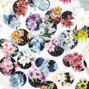 <span class=keywords><strong>Lilium</strong></span> Casa Blanca สติกเกอร์ดอกไม้20ชิ้น/แพ็ค,สติกเกอร์ไดอารี่ดอกไม้เงินเลเซอร์ซีรีส์ศิลปะ6แบบ - Product Image 4