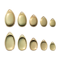 100 pièces/sac, 5 tailles, leurres cuillères françaises à lames rotatives, finition nickel, pour la pêche en eau douce (Brochet, Saumon, Bar, Luciole)