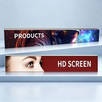 Écran d'affichage en acier inoxydable en forme de barre, couleur pleine, P1.8, pour intérieur, avec écran LED électronique sans cadre, vidéo RGB, sous-titres