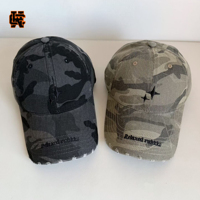 Conjunto de 2 Gorras de Béisbol Camufladas Relajadas para Hombre y Mujer, Estilo Desgastado, Ajustables, para Streetwear, Hip Hop y Actividades al Aire Libre, Nuevo Estilo