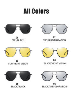 نظارات شمسية وصلت حديثًا للقيادة نظارات شمسية مستقطبة بإطار معدني للحماية من UV400 للرؤية الليلية للرجال - Product Image 4