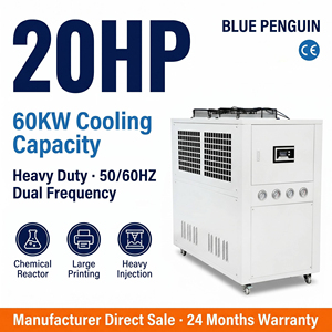 Enfriador Industrial de Agua de 20 HP, 50 KW, de Alta Capacidad, Refrigerado por Aire, con Control PLC para Impresión y Química - Product Image 2