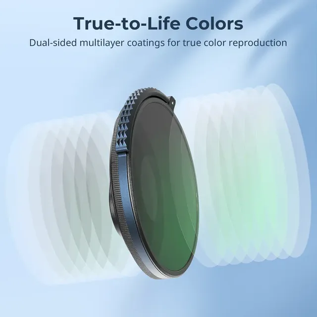 For 4942 2-in-1 CPL & VND 3-5 Stop Aluminum Alloy Optical Glass Filter for HERO13/12/11/10-Versatile Use
