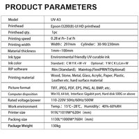 Sunika Vente en gros Tissu d'impression industriel multicolore 300mm Imprimante numérique d'étiquettes à cristaux UV avec tête d'impression Epson I3200
