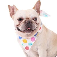 Bandana pour chien avec logo personnalisé écharpe triangle en coton doux imprimé à pois rafraîchissants pour l'été-pratique pour l'hiver accessoire de vêtements pour animaux de compagnie