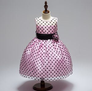Nouvelle arrivée 2020 Robe d'été pour fille princesse Classique <span class=keywords><strong>blanc</strong></span> noir à <span class=keywords><strong>pois</strong></span> Robes de danse pour petite fille Robes <span class=keywords><strong>tutu</strong></span> - Product Image 4