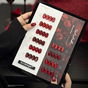 SUUSEEGEL Vernis à ongles gel UV œil de chat rouge, série très vendue, petit ensemble de 10 couleurs pour salon de manucure - Product Image 4