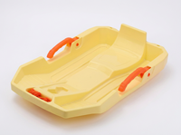 Planche de ski pour enfants en PEHD, épaissie et résistante à l'usure, pour l'extérieur, utilisable comme luge et chariot de transport