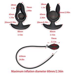 <span class=keywords><strong>Vibrator</strong></span> Anal bergetar, Dilator Anal tiup, <span class=keywords><strong>Vibrator</strong></span> kendali jarak jauh dengan 10 mode getaran, pelatih pijat prostat pria - Product Image 6