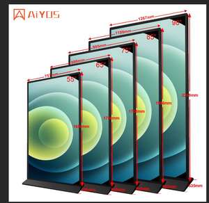 55 65 75 85 98 дюймов 4K Android LCD Totem меню доска киоск рекламный экран цифровые вывески и дисплеи видео рекламный щит - Product Image 4