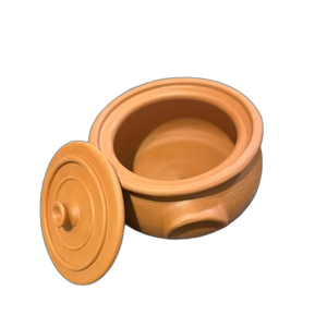 Pot <span class=keywords><strong>en</strong></span> argile fait à la main <span class=keywords><strong>avec</strong></span> <span class=keywords><strong>couvercle</strong></span>, ustensiles de cuisine <span class=keywords><strong>en</strong></span> <span class=keywords><strong>terre</strong></span> cuite naturelle non émaillée, casserole pour la cuisson du riz ou de l'argile - Product Image 4