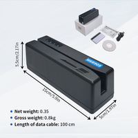 Lector/Codificador de Tarjetas de Banda Magnética y Libretas Bancarias de Doble Uso MSR909, Interfaz USB, Material ABS, Portátil