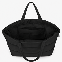 Sac fourre-tout matelassé personnalisé grande capacité pour femme, sac de shopping léger rembourré à bandoulière pour le travail et les voyages, fabricant OEM ODM