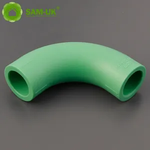 Raccordi per tubi di alimentazione dell'acqua sotterranea da 1 pollice ppr raccordi per tubi union 125mm gomito in plastica verde ppr