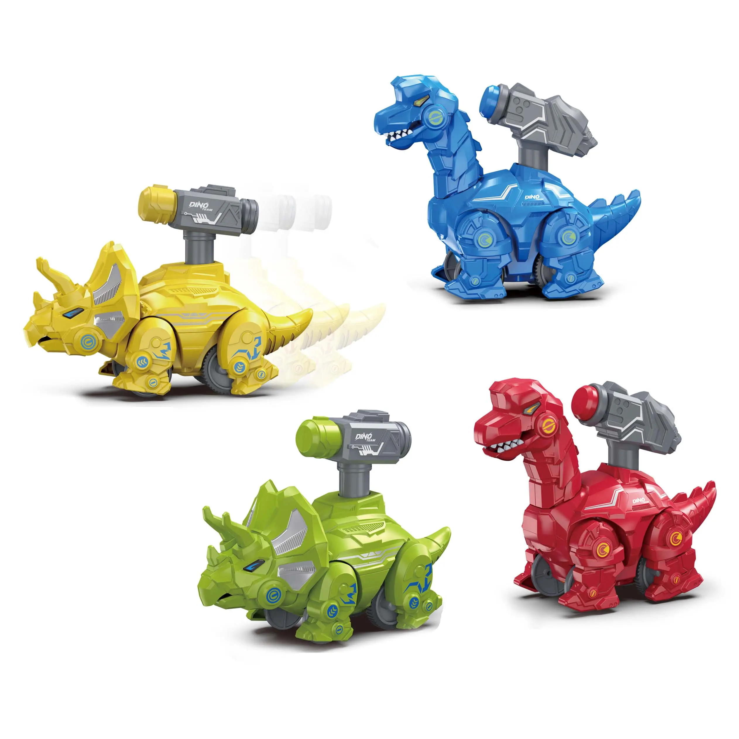 2024男の子売れ筋機械恐竜歩行摩擦車のおもちゃ漫画プレス慣性スライディング恐竜のおもちゃ
