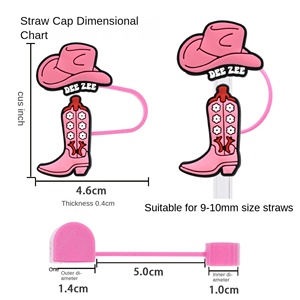 Venta al por mayor: Nuevos accesorios universales de goma suave de 10 mm de diámetro grande para sombreros de paja, serie rosa, adornos para popotes. - Product Image 2
