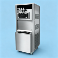 Machine à glace molle commerciale automatique pour entreprises – Offre spéciale – Capacité 36-38L/H avec conception à poulie amovible.