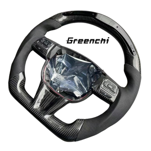Volant en fibre de carbone pour Seat <span class=keywords><strong>Leon</strong></span> <span class=keywords><strong>Cupra</strong></span>, amélioration de l'intérieur, sans airbag - Product Image 1