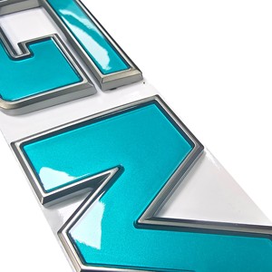 Tùy chỉnh nhựa Epoxy chữ logo Sticker ABS Chrome dựa Sponge dính biểu tượng - Product Image 4