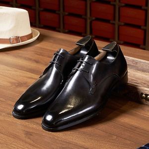 Chaussures Oxford britanniques pour hommes à bout carré - Respirantes, légères, décontractées et habillées, faites à la main (grandes tailles) - Product Image 5