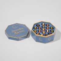 Caja de Regalo Octogonal Hecha a Mano para Eid Mubarak, Empaque Premium para Dulces Árabes con Logotipo Personalizado