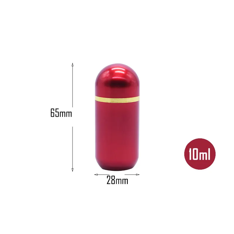 Hoge Kwaliteit 10Ml Rood Ps Materiaal Kogelvormige Plastic Fles Met Schroefdop Potten Leverancier