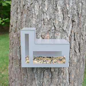 Comedero para Pájaros JH-Mech, Moderno, para Montar en Pared o Árbol, Acero al Carbono con Recubrimiento en Polvo Blanco, para Exteriores - Product Image 3