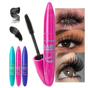 Maquillage naturel biologique allongeant le mascara imperméable à l'eau 3D en fibre pour les yeux mascara à friser épais de marque privée personnalisé