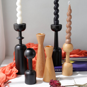 Nordique Romantique Aromathérapie Bougeoir <span class=keywords><strong>En</strong></span> <span class=keywords><strong>Bois</strong></span> Vintage Décor À La Maison pour Table À Manger Atmosphère pour Café Prop Homestay - Product Image 6