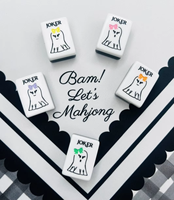 Ensemble de mahjong américain de luxe pour Halloween, 160 tuiles, acrylique gravé double couche avec motif Hocus Pocus, cadeau idéal pour une soirée de jeux