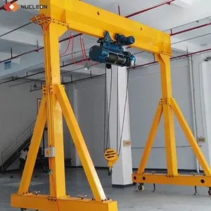 Good Price Indoor Travelling 1 Ton Small Gantry Crane Height Adjustable 3 Ton Light Duty With Electric Hoist