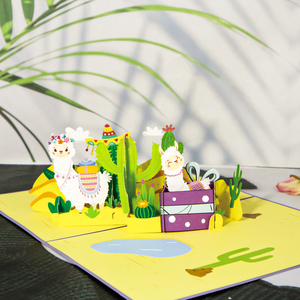 Venta al por mayor <span class=keywords><strong>de</strong></span> animales Pop up tarjeta <span class=keywords><strong>de</strong></span> invitación bendición <span class=keywords><strong>de</strong></span> vacaciones tarjeta <span class=keywords><strong>de</strong></span> agradecimiento con sobre colorido Alpaca 3D tarjeta <span class=keywords><strong>de</strong></span> felicitación <span class=keywords><strong>de</strong></span> <span class=keywords><strong>cumpleaños</strong></span> - Product Image 2