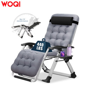 Chaises de camping WOQI, fabrication d'usine, haute qualité, ultralégères, métalliques, pliantes, portables, chaise-lit de plage avec coussin en maille - Product Image 1