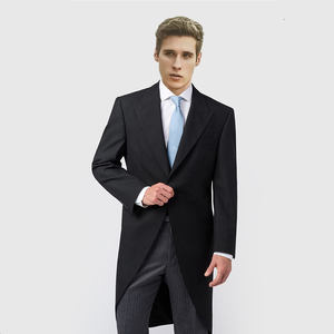 Manteau <span class=keywords><strong>de</strong></span> smoking noir en laine à simple boutonnage avec <span class=keywords><strong>queue</strong></span> <span class=keywords><strong>de</strong></span> <span class=keywords><strong>pie</strong></span> <span class=keywords><strong>pour</strong></span> <span class=keywords><strong>homme</strong></span>, idéal <span class=keywords><strong>pour</strong></span> <span class=keywords><strong>mariage</strong></span>, témoin ou bal, style italien - Product Image 1