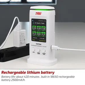 TASI TA7112A 8-in-1 Luftqualitätsdetektor PM2.5 10 HCHO TVOC C6H6 CO2 Thermometer Formaldehyd-Monitor Heimtester 1 Jahr Garantie - Product Image 5