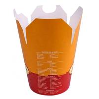 Boîtes en carton en papier personnalisées pour nouilles chinoises sans poignée boîte à nouilles à fond rond avec logo