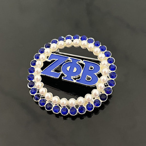 Màu Xanh Rhinestone Men Đồ Trang Sức Kim Hy Lạp Fraternity <span class=keywords><strong>Zeta</strong></span> <span class=keywords><strong>phi</strong></span> <span class=keywords><strong>Beta</strong></span> 1920 Sisterly Trâm - Product Image 5