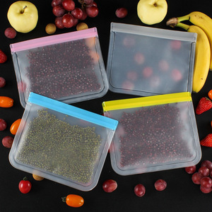 Food Storage Bags Reusable Plastic Sealing Bags For Fruit Vegetable <b>Refrigerator</b> 21.5x12cm 21.5x18cm 23x17cm 26x20cm 28x27cm - Product Image 1