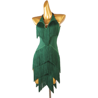 Vêtements de danse Offres Spéciales à la mode Robe de danse moderne à glands rouges pour la compétition et la scène de performance
