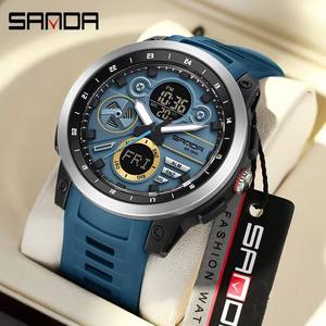 Reloj Electrónico SANDA 3379 de Moda para Hombre, Deportivo con Doble Pantalla, Multifuncional, Resistente al Agua, con LED - Product Image 2