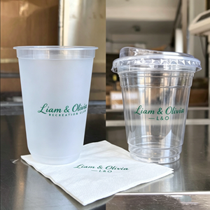 Vasos de Plástico Desechables con Logotipo Personalizado, Diámetro 90mm, 380/500/700U, para Batidos, Smoothies, Té con Leche, Boba, en Forma de U, para Bodas, Bebidas, Vino - Product Image 1