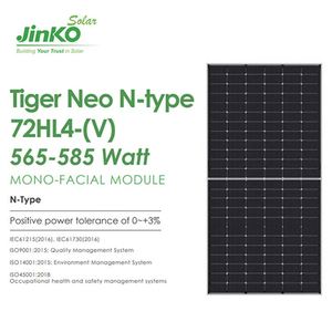 JINKO Tiger NEO N-Type แผงเซลล์แสงอาทิตย์565W 570W 575W 580W 585W และโมดูล PV ชนิด N - Product Image 3