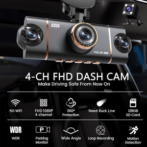 Nueva Cámara para Auto, Caja Negra 1080P Wifi, Dashcam de <span class=keywords><strong>4</strong></span> Canales, DVR para Auto, Visión Nocturna HD, Cámara para Auto con <span class=keywords><strong>4</strong></span> Lentes Wifi - Product Image 2