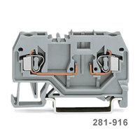 Original New Wagos 281-916 Carrier Terminal Block pour modules et prises, série 281, gris