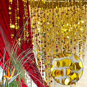Guirnalda de Lentejuelas de 1m, Cortina de Lentejuelas Dobles de 3+5cm, Decoración Multicolor <span class=keywords><strong>para</strong></span> Bodas, <span class=keywords><strong>Cumpleaños</strong></span> y Cabinas de Fotos <span class=keywords><strong>para</strong></span> Fiestas - Product Image 3