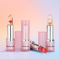 Rouge à lèvres mat minéral solide Nude imperméable à l'eau sans marque rouge à lèvres magique avec crème fleur changement de couleur maquillage beauté Gel forme