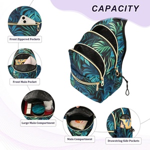 New Arrival Tropical Leaves Custom Print Single Shoulder Bag Sports Waterproof <b>Chest</b> Bag <b>Small</b> Crossbody Bag Travel Bag for Men - Product Image 4