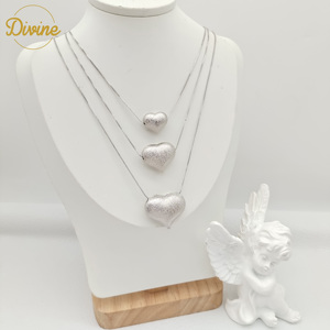 Dainty Dolce Cuore di Amore Polacco Smussato a Forma di 14K Ciondolo in Oro Catena di Serpente Collana per le Donne Regalo Romantico Joyas - Product Image 2