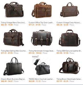 Bolso de mano Vintage para hombre de cuero genuino <span class=keywords><strong>15</strong></span>,<span class=keywords><strong>6</strong></span> pulgadas de maletín Portátil Bolsa - Product Image 6